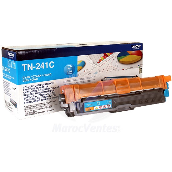 Cartouche Toner Cyan Imprime 1400 Pages TN-241C