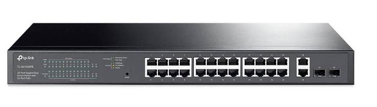 Switch Gigabit 28 ports 10/100/1000 Mbps + 24 ports POE 1U 19 INCH RACK
