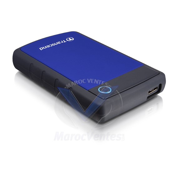 Disque Dur USB 3.0 Externe Anti-choc Portable Transcend Storejet 25H3 2TB TS2TSJ25H3B