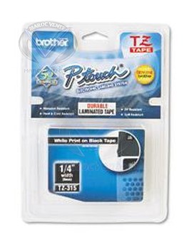 Brother ruban blanc/noir 6 mm