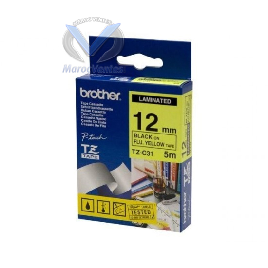 BROTHER Noir - Jaune Fluo (longueur 4m)