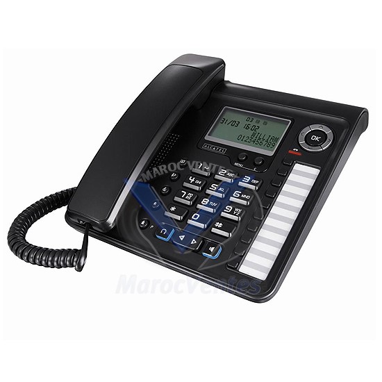 Téléphone filaire avec Ecran alphanumérique 3 lignes + 1 ligne d