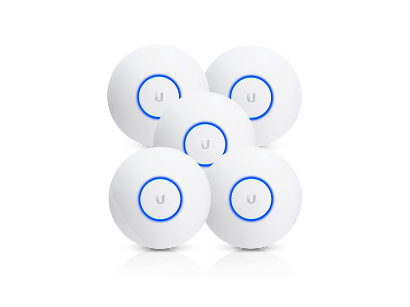 UAP-AC-SHD-5 5-PACK UNIFI ACCESS POINT AC WAVE2 SHD, AC1700, MU-MIMO 4X4, POE+, 25DBM