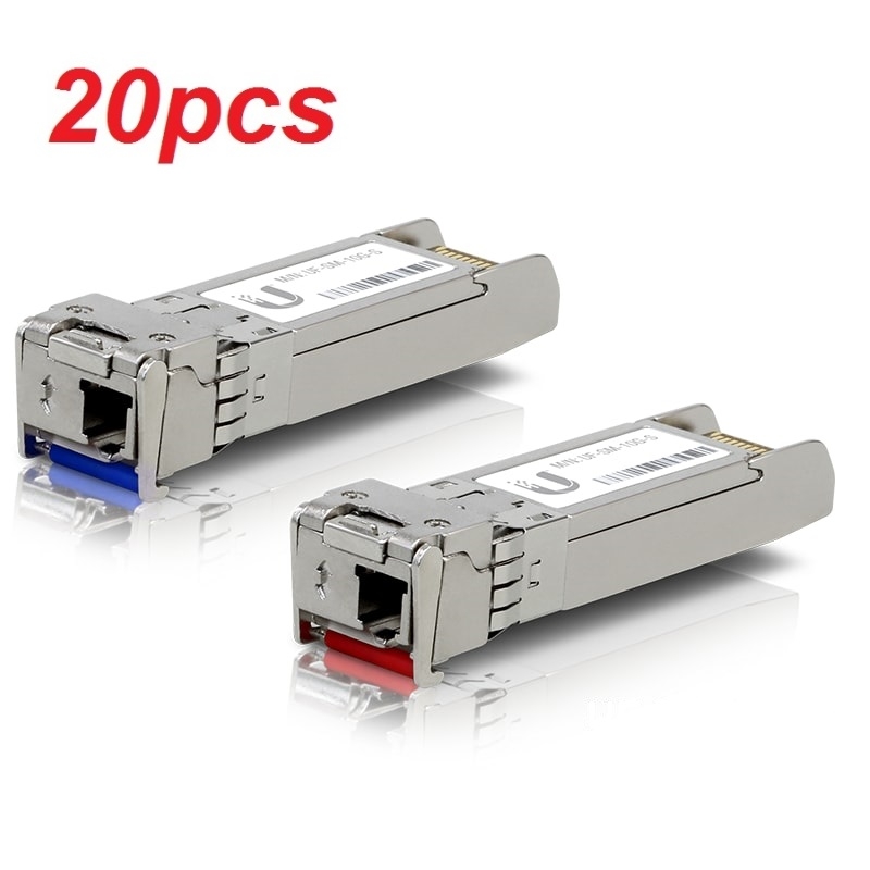 Module Fibre Optique SFP+ BiDi Monomode Ubiquiti U Fibre 10 Gbps 10KM RX/TX 20 pièces