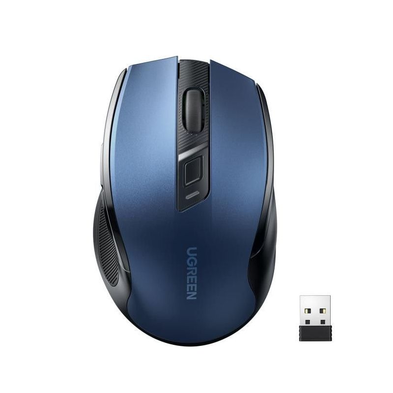 UGREEN Souris sans fil Design Egr 2,4 GHZ/15M Bleu 15064