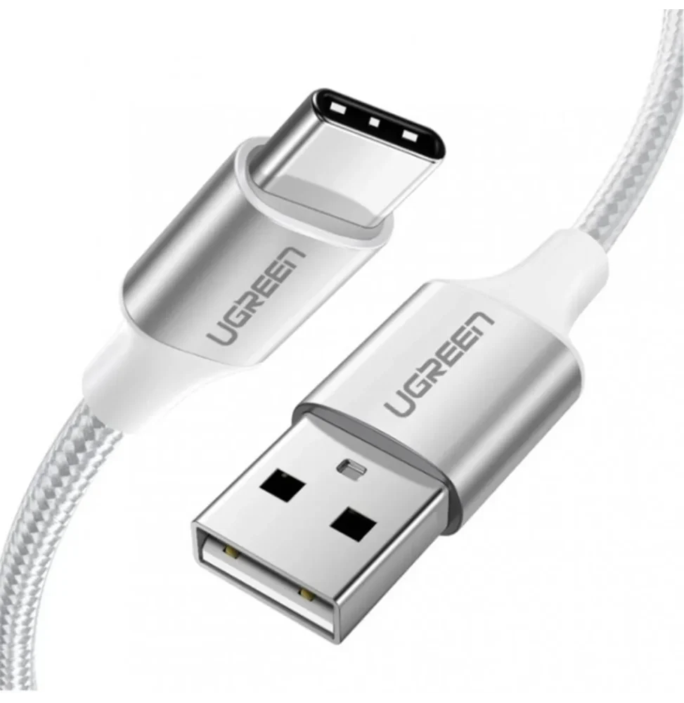 Cordon USB-A 2.0 vers USB-C 1.5m Blanc