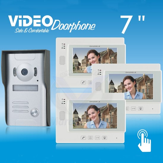 Video Doorphone ZDL-37M 1 Caméra + 3 Moniteurs VDP07