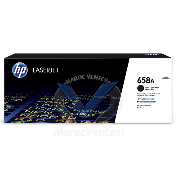 Cartouche de toner 658A Noir originale 7000 pages W2000A