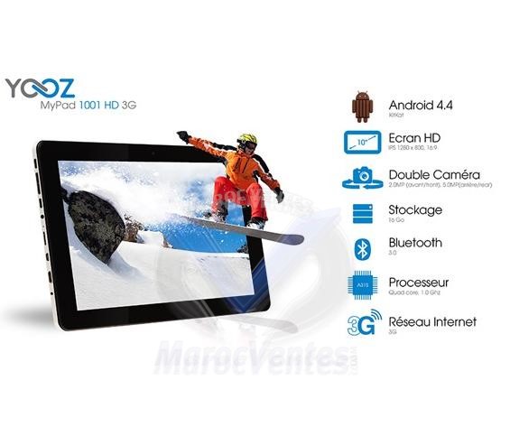 Tablette 3G Yooz MyPad 1001 HD Metal 16GB, Wifi, Androïd 4.4 KitKat - 10,1" YPAD1001HDG