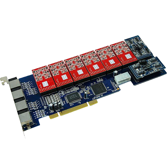 Asterisk Cards can support 16 analog lines