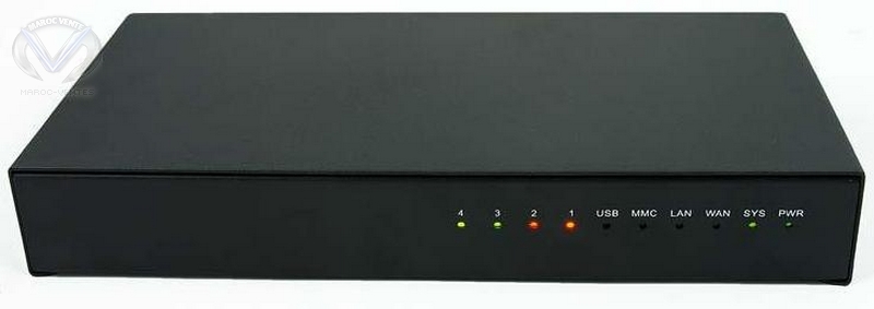 IPBX Asterisk avec 4 Ports FXO pour 4 Lignes RTC
