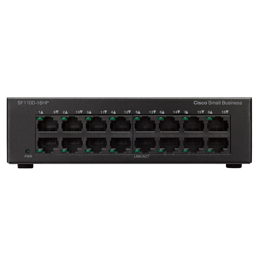 Switch 16 ports PoE Fast Ethernet 10/100 non géré