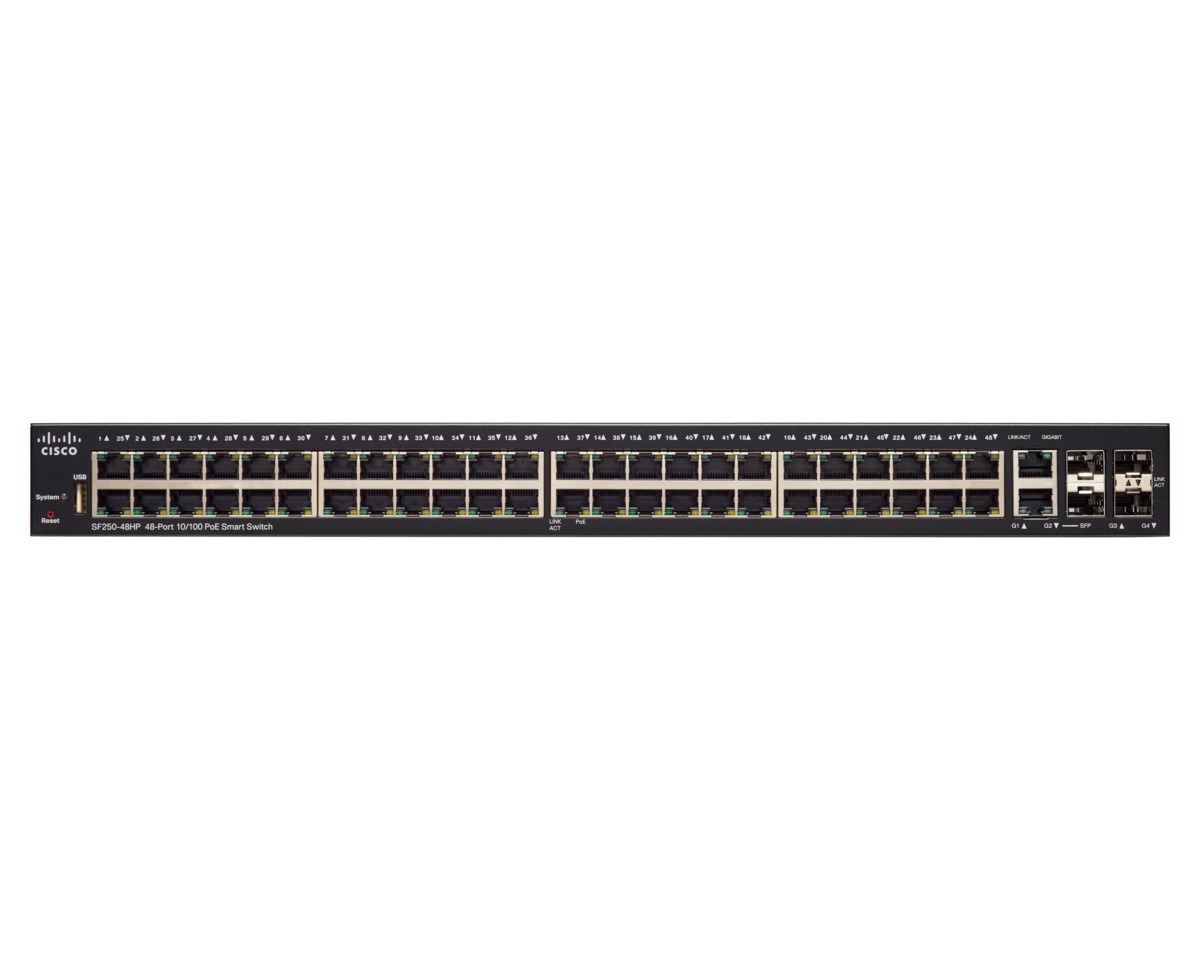 Switch 48 x 10/100 (PoE +) + 2 x 10/100/1000 + 2 x combo SFP Gigabit + 2 x SFP Gigabit