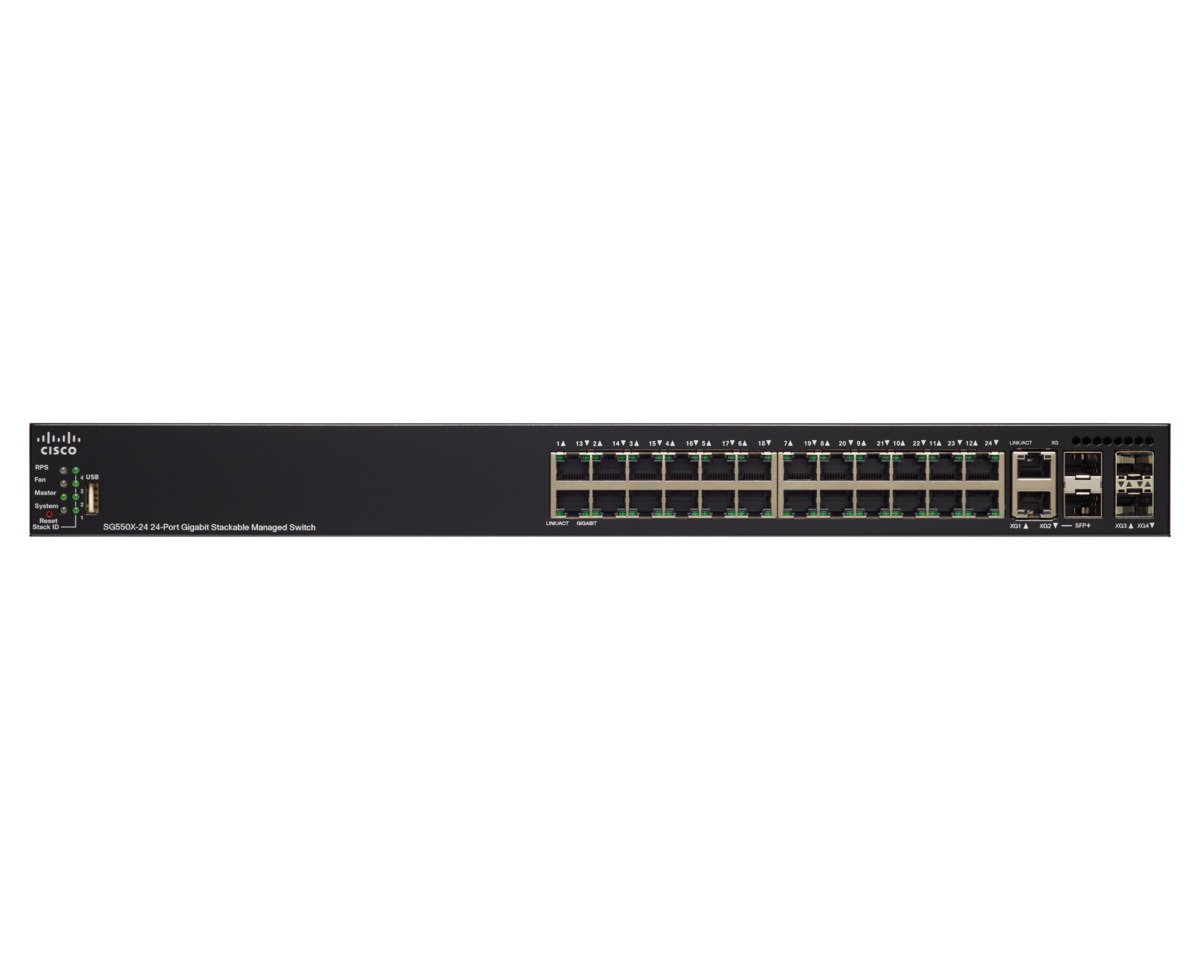 Switch 24 x 10/100/1000 (PoE+) + 2 x combo 10 gigabits SFP+ + 2 x SFP+