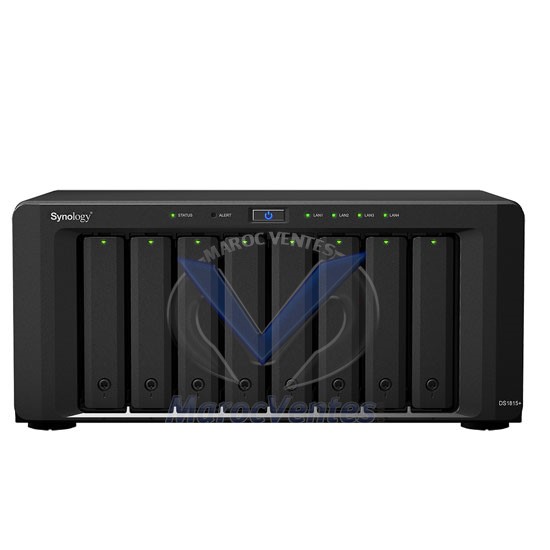 Serveur NAS 8 Baies Ultra-Performances Optimisé pour les Tâches et le Cryptage Intensifs DS1815+