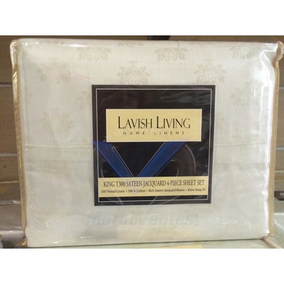 Draps Jaquard 100% Coton 300 Fils Draps 300 Fils