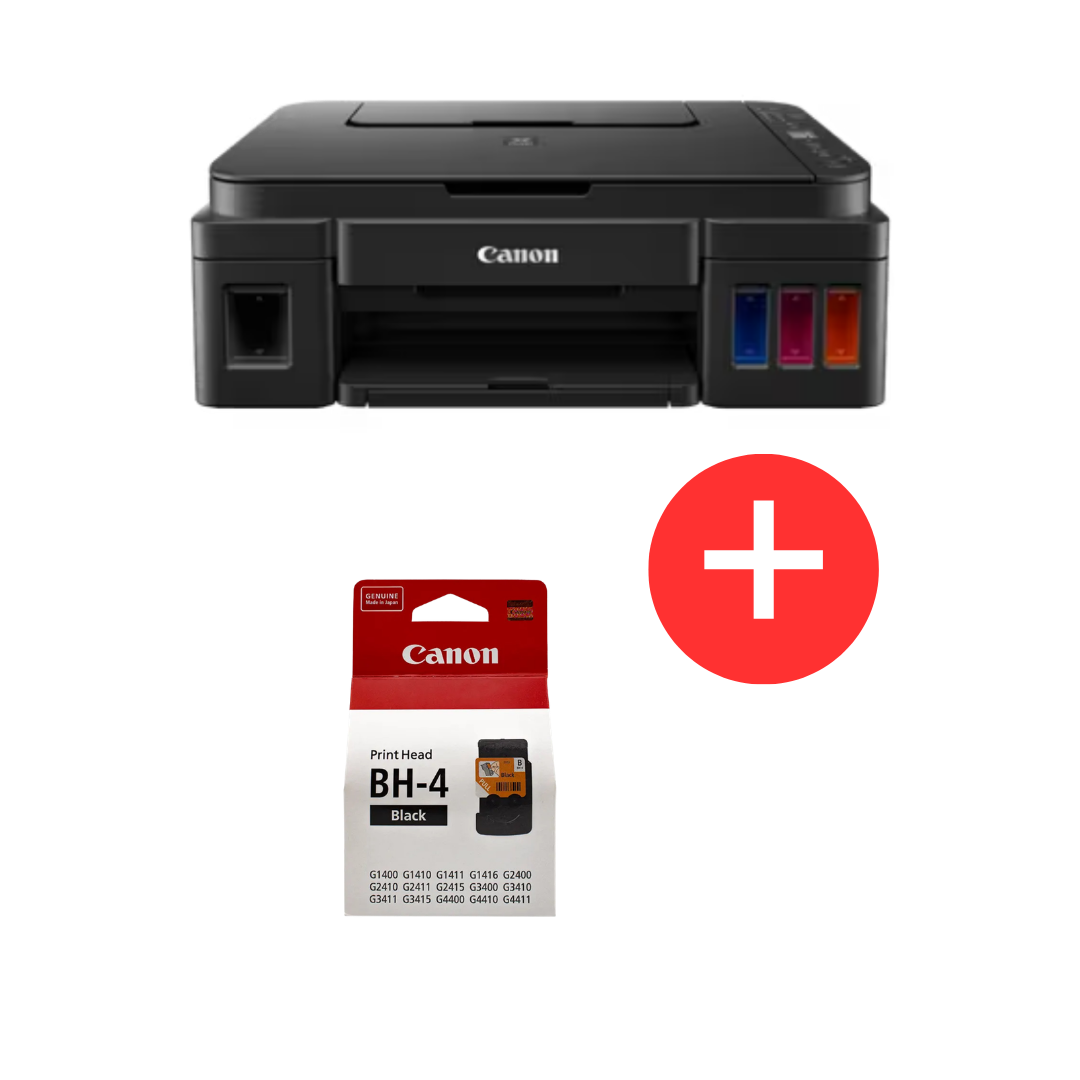 Promo Canon Ink tank PIXMA G3410 MFP 3en1 Réseau Wifi Black 9ppm/color 5ppm A4 24M+ PRINTHEAD BLACK