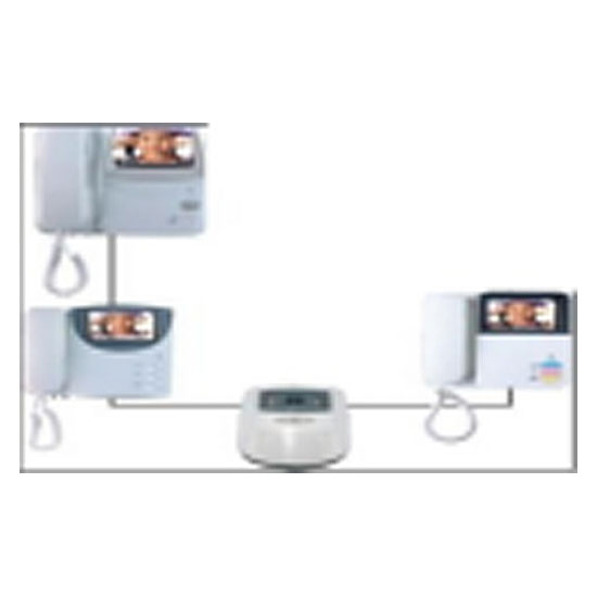 VIDEO DOOR PHONE AVEC 3 Extensions CCD 10ENVDP BLANC &NOIR