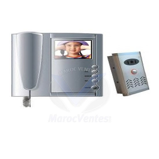 VIDEO DOOR PHONE AVEC ECRAN LCD 4" CCD 602VDP BLANC & NOIR