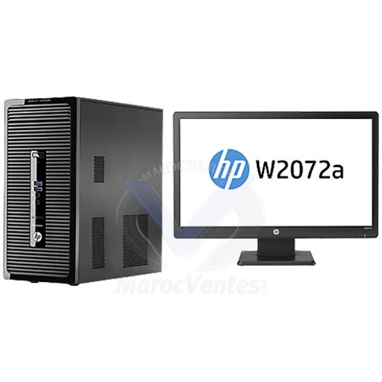 HP ProDesk 400 G2 MT Processeur Intel I5-4590S Ecran LED W2072a  20" L3E91EA