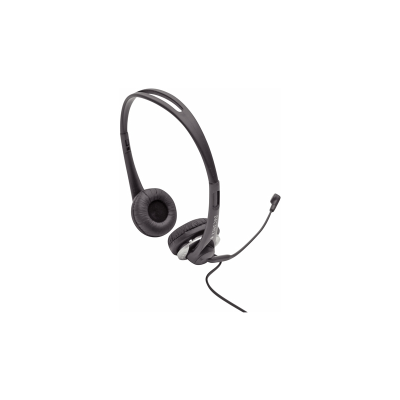 Casque-Micro Stéréo Ajustable Jack 3.5 mm noir