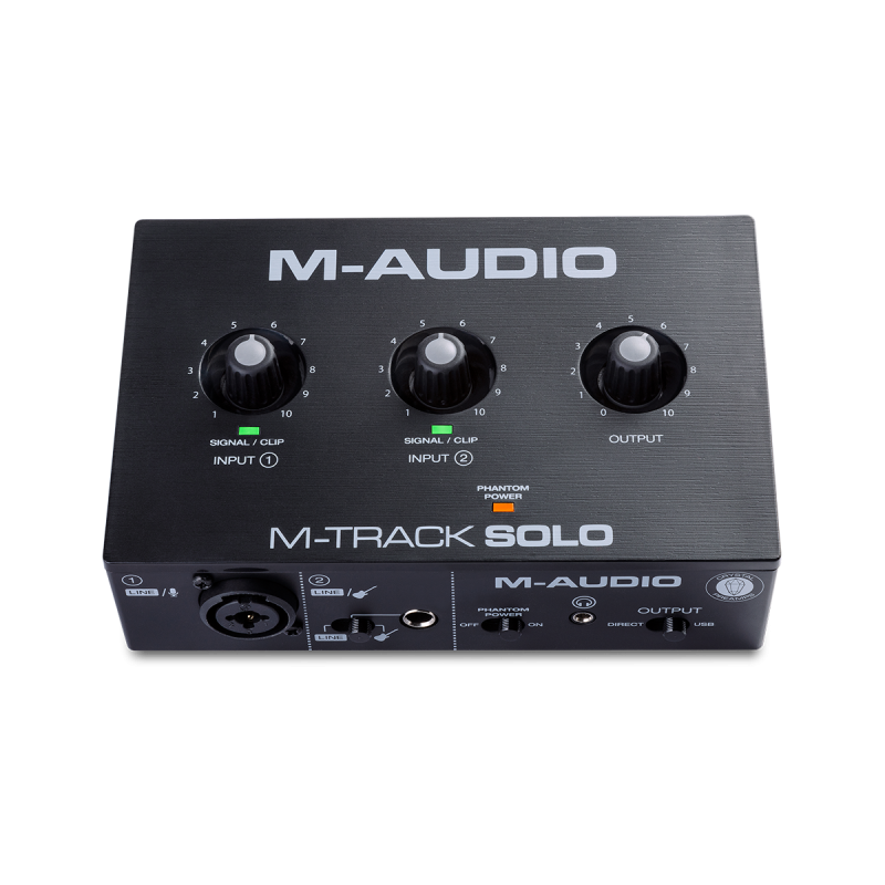 M-Track Solo Interface Audio USB 48 kHz 2 Canaux avec 1 Préampli à Cristal
