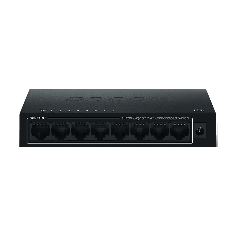 S1500-8T – Switch Gigabit 8 ports RJ45 pour connexion rapide et stable – BDCOM S1500-8T