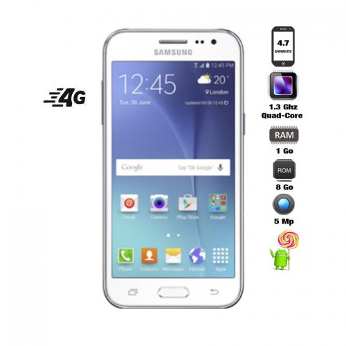 Samsung Galaxy J2 white 4.7" 11,2 GH2/1G 8G 2Mp/5Mp 1AN