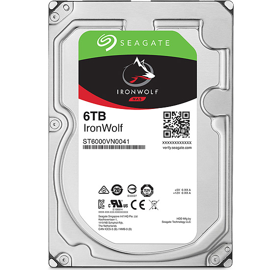 Disque Dur IronWolf 3.5" 6 To SATA III 128 Mo pour NAS