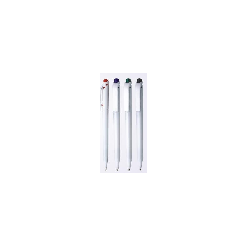 Stylo à bille DIGNO VITO WHITE bleu en distributeur de 35 unités